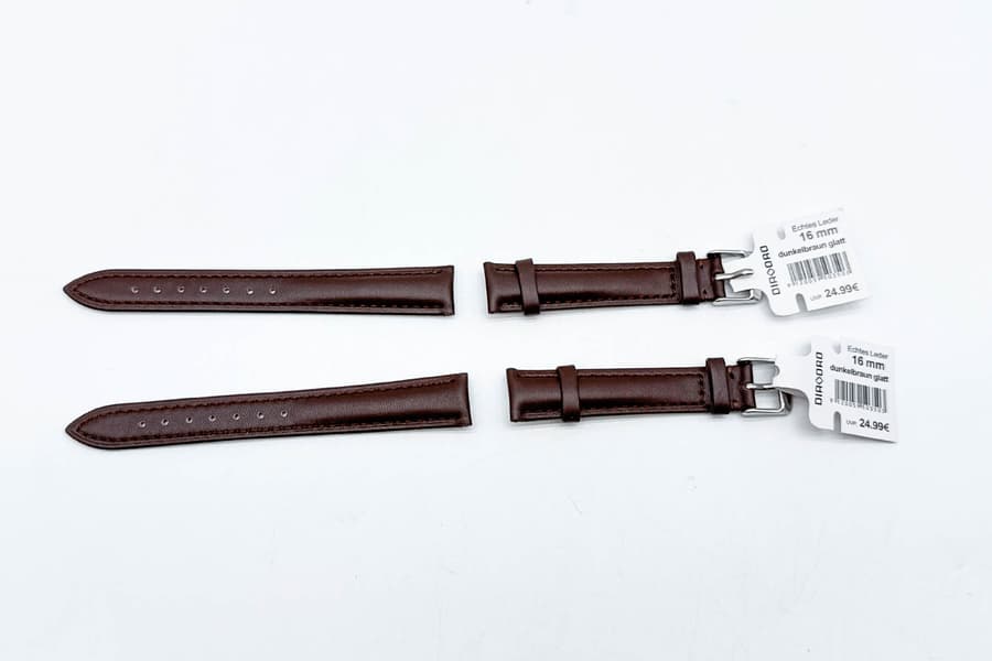 2 Leder Uhrenarmbänder Diadoro, glatt